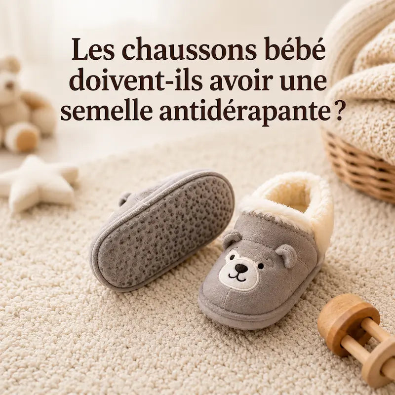 Les chaussons bébé doivent-ils avoir une semelle antidérapante ?