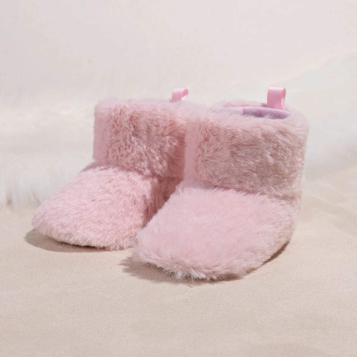 Chaussons en polaire pour bébé unisexe - fermeture velcro - Semelle souple - Polaria