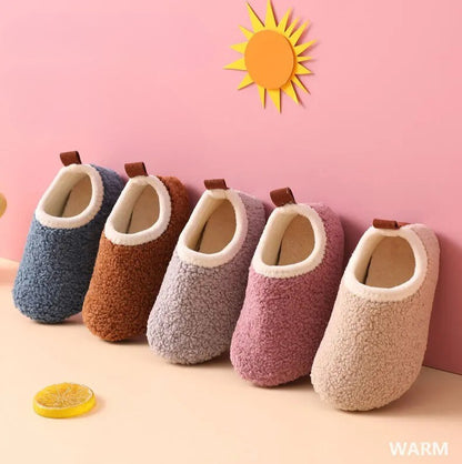 Chaussons Enfants fermés unisexe en peluche et coton - semelle souple - Douny