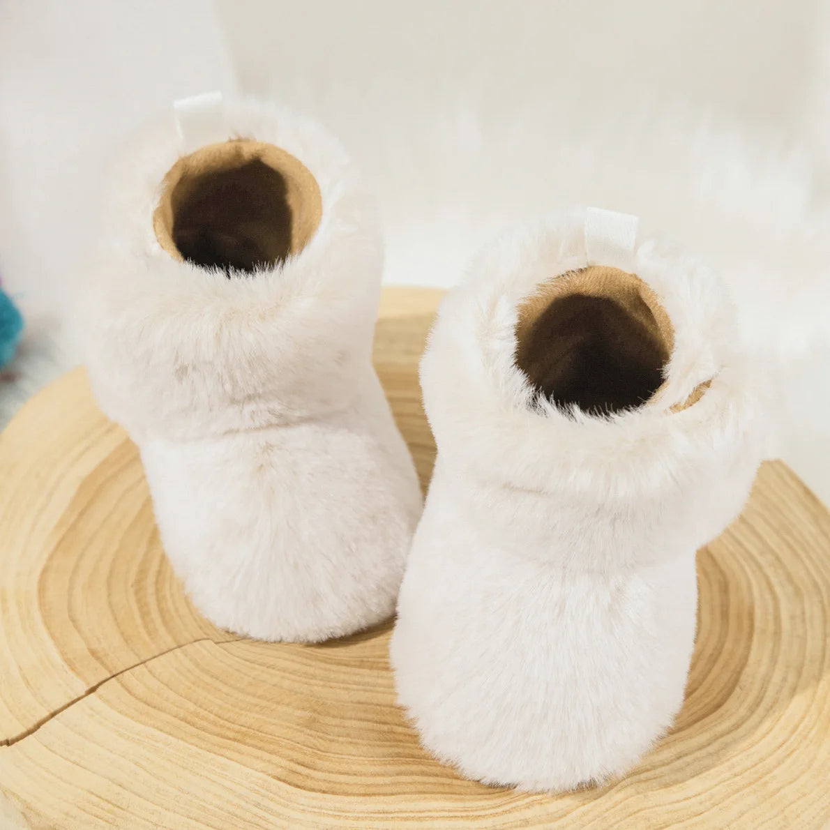 Chaussons en polaire pour bébé unisexe - fermeture velcro - Semelle souple - Polaria