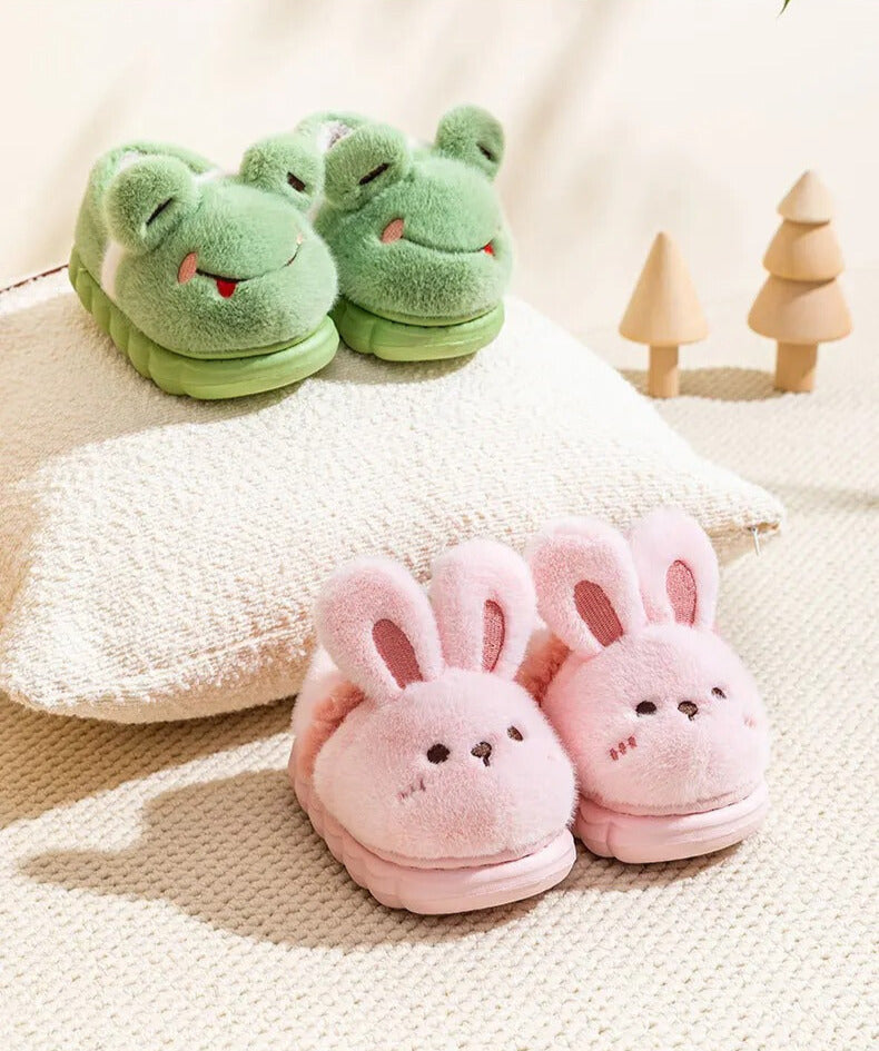 Chaussons en coton chaud - semelle antidérapante - Matière coton- Doumino