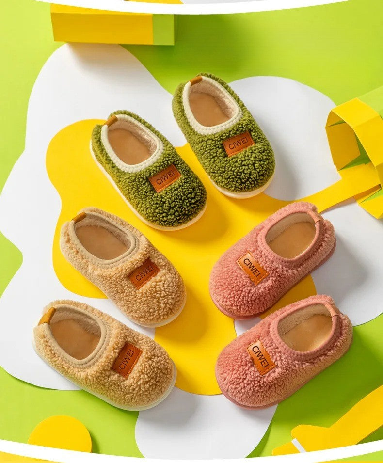 Chausson Enfants unisexe - Peluche douce - intérieur en coton - confort quotidien - Pelmi