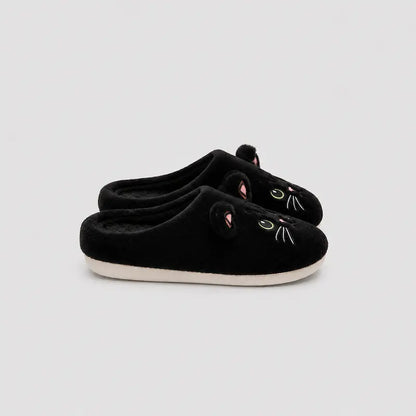 Chausson-Femmes-Purrly-confort-doux-chat-calin
