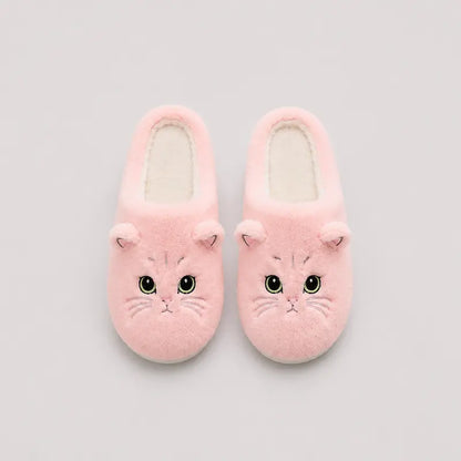 Chausson-Femmes-Purrly-confort-doux-chat-calin