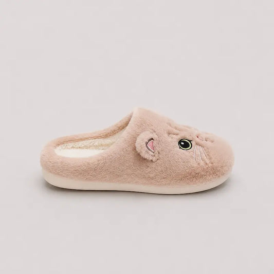 Chausson-Femmes-Purrly-confort-doux-chat-calin