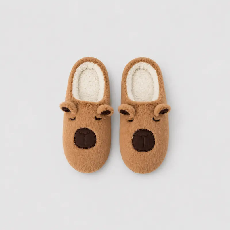 Chausson-femmes-Oursonia-design-ourson-confort-doux-semelleantiderapante