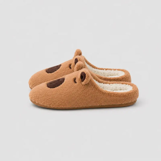 Chausson-femmes-Oursonia-design-ourson-confort-doux-semelleantiderapante