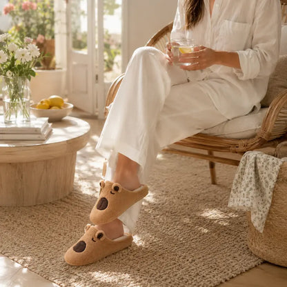 Chausson-femmes-Oursonia-design-ourson-confort-doux-semelleantiderapante