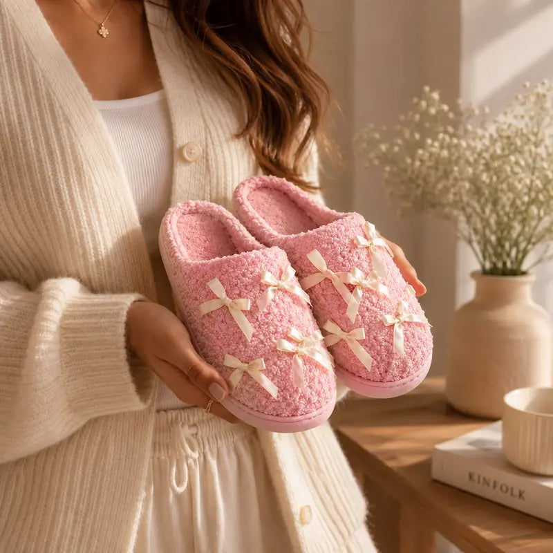 Chaussons-Femmes-Lolita-Cocooning-interieur-moelleux-noeuds
