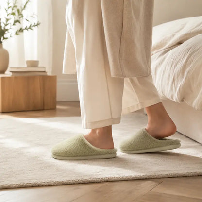 Chaussons-Femmes-effet-peluche