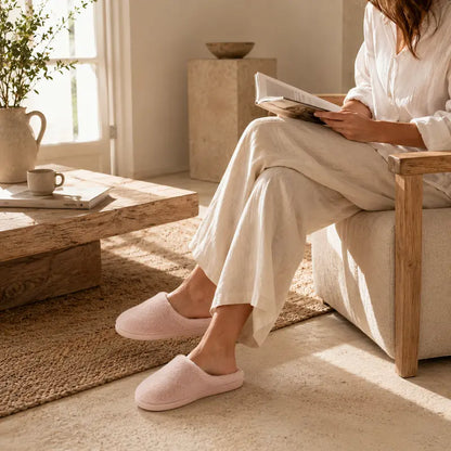 Chaussons-Femmes-effet-peluche