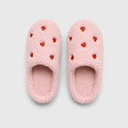 ChaussonsFemmes-legers-et-confortables-Coeur-en-Flanelle-Semelle-plate-Loveya
