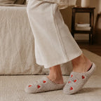 ChaussonsFemmes-legers-et-confortables-Coeur-en-Flanelle-Semelle-plate-Loveya