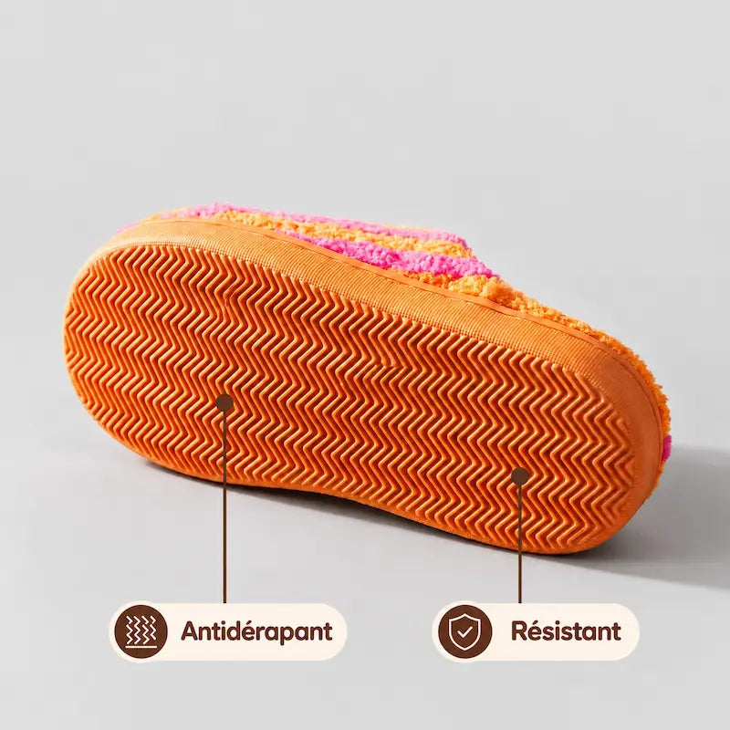 Chaussons d’Intérieur Doux et Chauds à Motif Léopard 