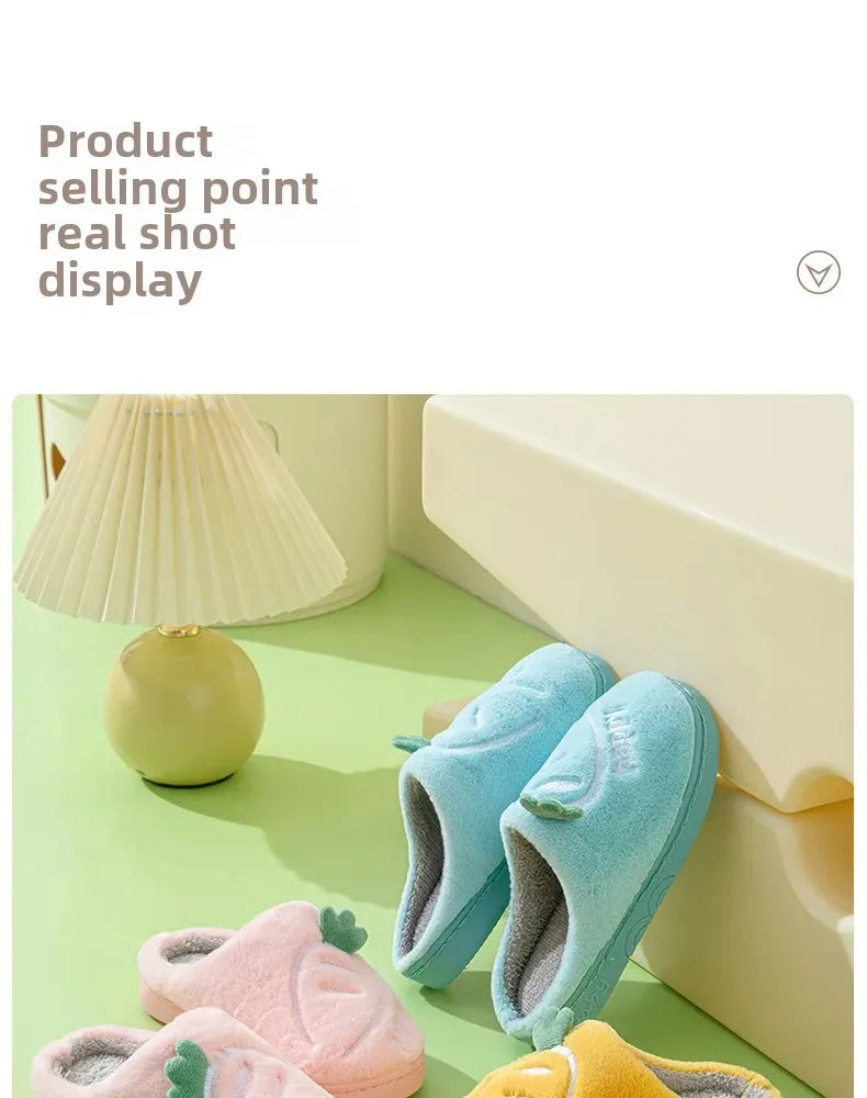 Chaussons Enfants coton chaud - antidérapants - Semelle épaisse - Mimoo