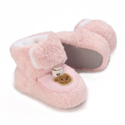 Chaussons mignons pour  bébé unisexe - Semelle souple - chaud et épais - Ourly