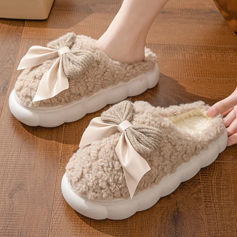 Chaussons Femmes Hiver en Peluche douce - Semelle souple - Noelina