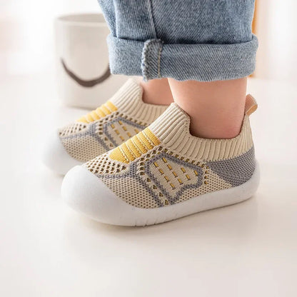 Chaussons bébé unisexe en maille souple - léger et antidérapants - Printemps/été - Brézia