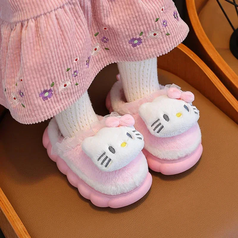 Chaussons Enfants en coton - Semelle souple - Intérieur chaud et coton - Kittysoft