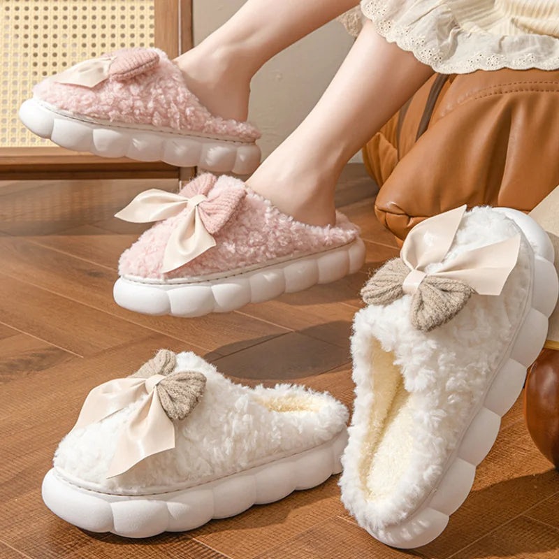 Chaussons Femmes Hiver en Peluche douce - Semelle souple - Noelina