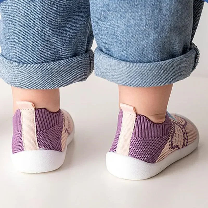 Chaussons bébé unisexe en maille souple - léger et antidérapants - Printemps/été - Brézia