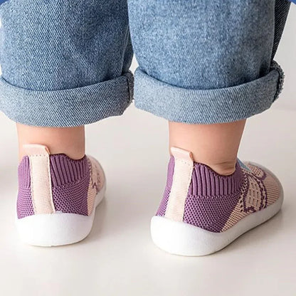 Chaussons bébé unisexe en maille souple - léger et antidérapants - Printemps/été - Brézia