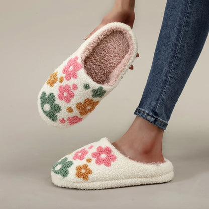 Chaussons Femmes à Motifs Fleurs Brodées - Intérieur doux et confortable- Floréa