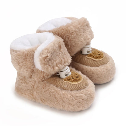 Chaussons mignons pour  bébé unisexe - Semelle souple - chaud et épais - Ourly