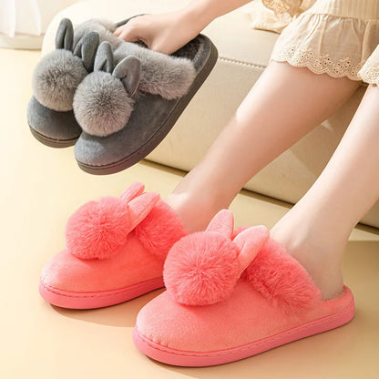 Chaussons Femmes Hiver - Peluche douce -intérieur en coton - Poméa