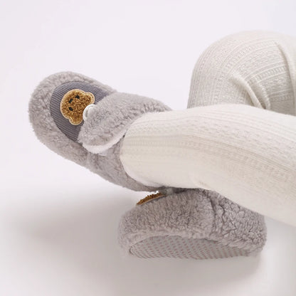Chaussons mignons pour  bébé unisexe - Semelle souple - chaud et épais - Ourly