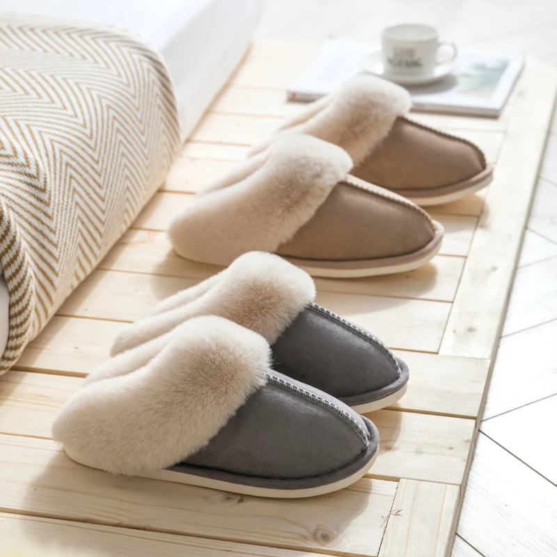 Chaussons pour femme – Coton -Rembourré - semelle épaisse et confort cocooning - Veloria