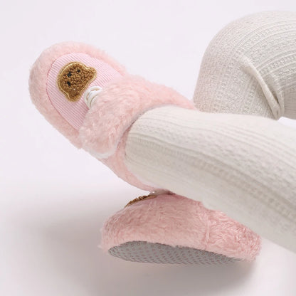 Chaussons mignons pour  bébé unisexe - Semelle souple - chaud et épais - Ourly