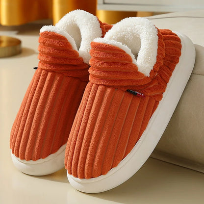 Chaussons unisexe fermés - Rembourrage doux - Chaud en coton -  Sélène