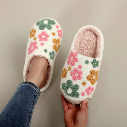 Chaussons Femmes à Motifs Fleurs Brodées - Intérieur doux et confortable- Floréa
