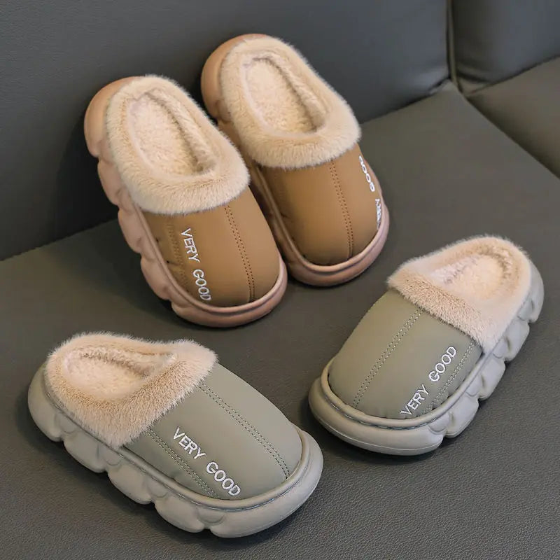 Chaussons Enfants Unisexes - Chaud en peluche - intérieur et semelle épaisse - Plumo