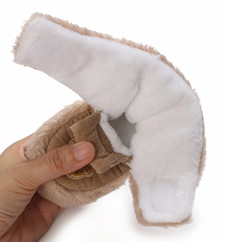 Chaussons mignons pour  bébé unisexe - Semelle souple - chaud et épais - Ourly