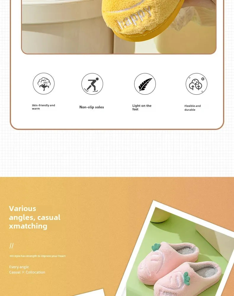 Chaussons Enfants coton chaud - antidérapants - Semelle épaisse - Mimoo