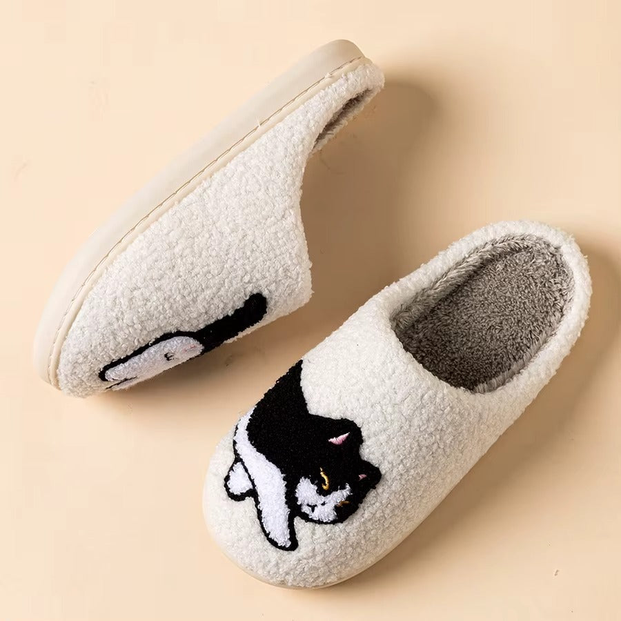 Chausson Femme intérieur motif chat - doux et confortable - Chaton