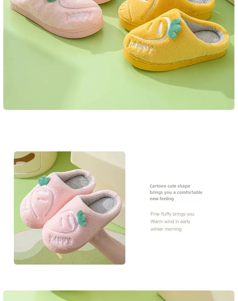 Chaussons Enfants coton chaud - antidérapants - Semelle épaisse - Mimoo