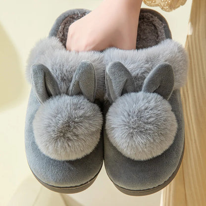 Chaussons Femmes Hiver - Peluche douce -intérieur en coton - Poméa