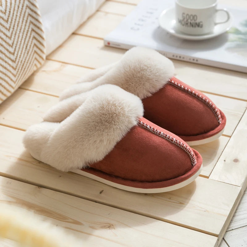 Chaussons pour femme – Coton -Rembourré - semelle épaisse et confort cocooning - Veloria