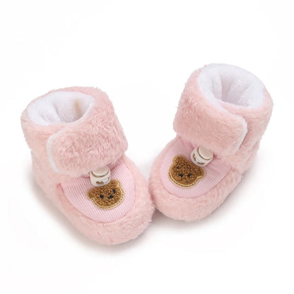 Chaussons mignons pour  bébé unisexe - Semelle souple - chaud et épais - Ourly