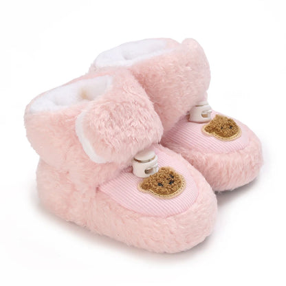 Chaussons mignons pour  bébé unisexe - Semelle souple - chaud et épais - Ourly