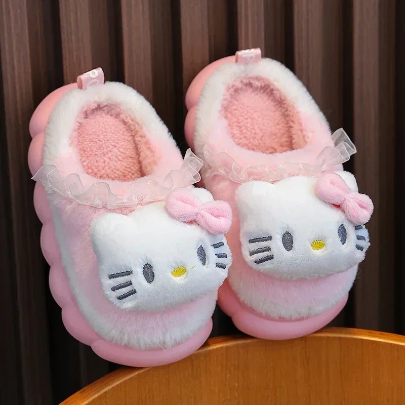 Chaussons Enfants en coton - Semelle souple - Intérieur chaud et coton - Kittysoft