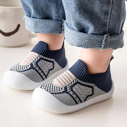 Chaussons bébé unisexe en maille souple - léger et antidérapants - Printemps/été - Brézia