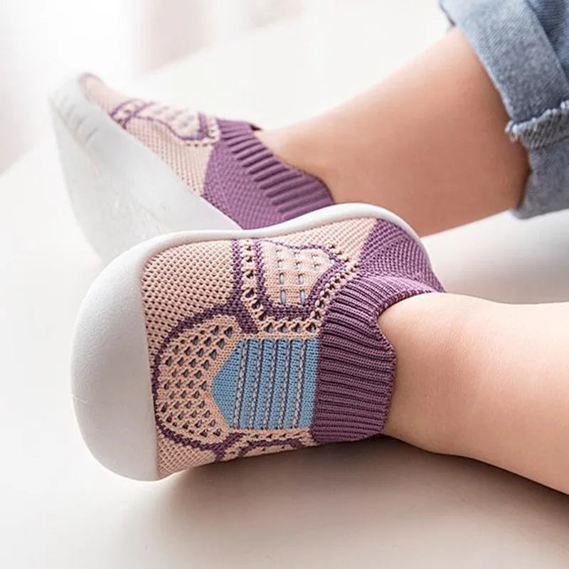 Chaussons bébé unisexe en maille souple - léger et antidérapants - Printemps/été - Brézia
