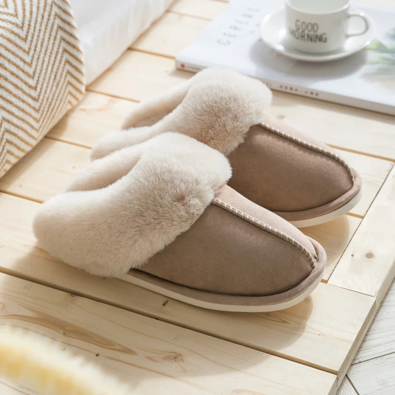 Chaussons pour femme – Coton -Rembourré - semelle épaisse et confort cocooning - Veloria