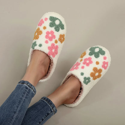 Chaussons Femmes à Motifs Fleurs Brodées - Intérieur doux et confortable- Floréa