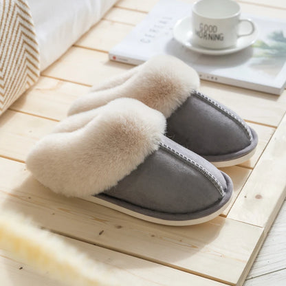 Chaussons pour femme – Coton -Rembourré - semelle épaisse et confort cocooning - Veloria