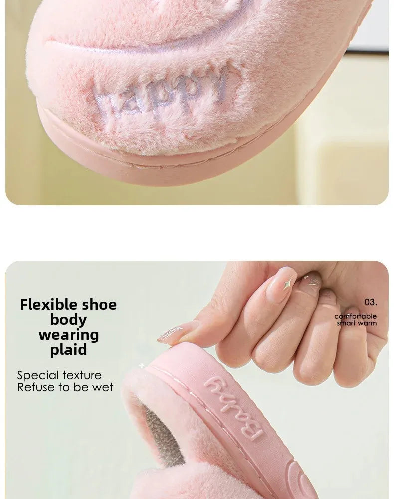 Chaussons Enfants coton chaud - antidérapants - Semelle épaisse - Mimoo